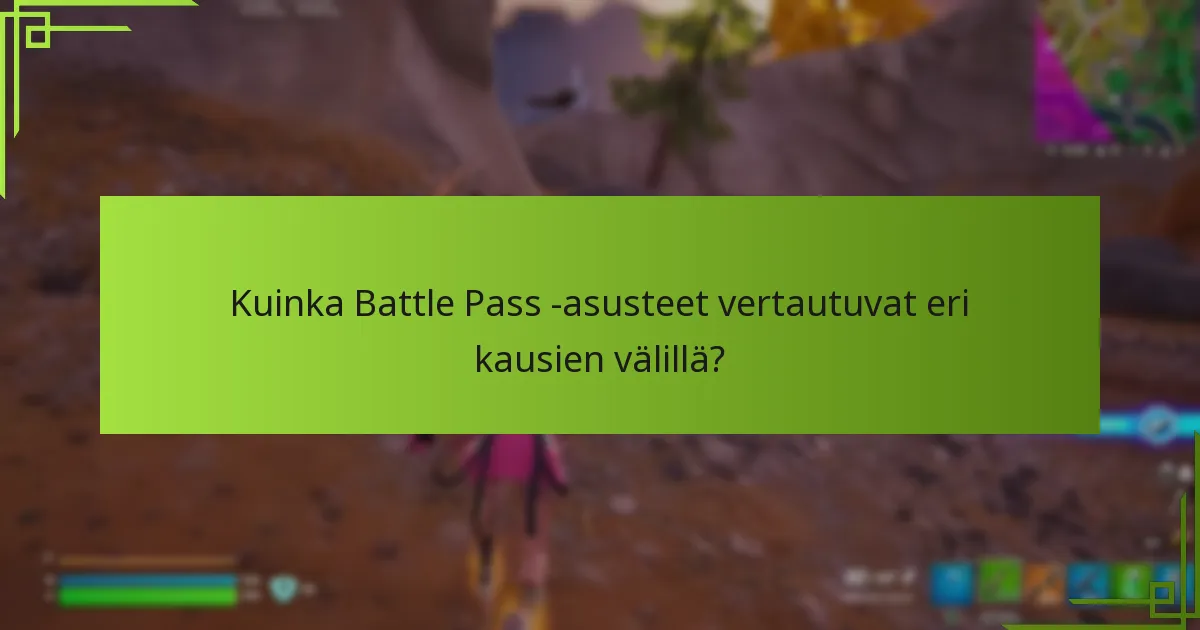 Mitkä mukautusvaihtoehdot ovat saatavilla Battle Pass -asusteille?
